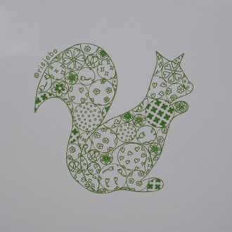 ansichtkaart met eekhoorn