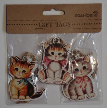 cadeaulabels retro kittens / katten