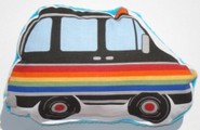knuffel auto - regenboog